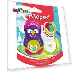 Канцелярский набор 2в1 Maped Loopy Фантазия с точилкой и ластиком