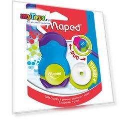 Канцелярский набор 2в1 Maped Loopy с точилкой и ластиком