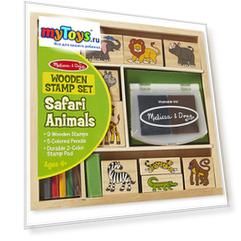 Набор печатей Melissa & Doug "Творчество", Животные Африки