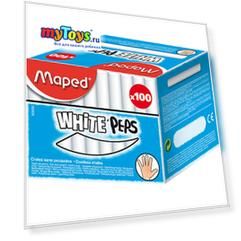Мел WHITE'PEPS белый, для детей, 100шт., MAPED