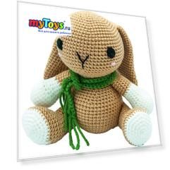Вязаная  игрушка Niki Toys Маленький зайчонок Джен, 20см