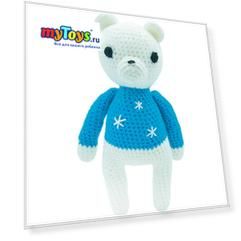 Вязаная  игрушка Niki Toys Медвежёнок Сэмми, 30см