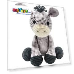 Вязаная  игрушка Niki Toys Осел Бруно, 45см