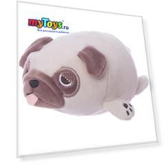 Мягкая игрушка ABtoys Бульдог светло-коричневый, 13 см