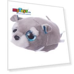Мягкая игрушка Teddy Собачка серая, 10 см