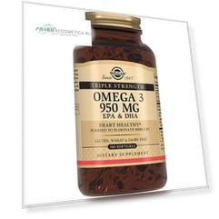 Solgar Тройная Омега-3 950мг ЭПК и ДГК, 100 шт (Solgar, Жиры и жирные кислоты)
