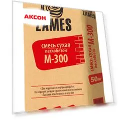 смесь сухая цементно-песчаная zames м300, 50 кг