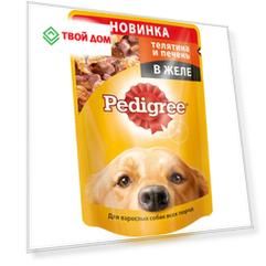 Корм для собак Pedigree Телятина и печень в желе 100 г