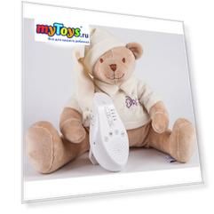 Игрушка для сна Медведь DrЁma BabyDou с белым и розовым шумом, бежевый