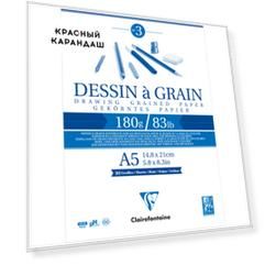 Блокнот для черчения Clairefontaine "Dessin a Grain" А5 30 л 180 г цвет белый