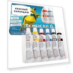 Набор темперы Koh-i-Noor "TEMPERA" 6 цв*16 мл, в картонной коробке