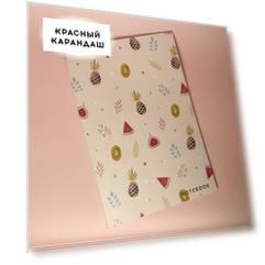 Тетрадь в точку Pineapple А5 24 л 90 г, золотое тиснение, бумага слоновая кость, сшивка