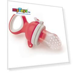 Ниблер с силиконовой сеточкой Happy Baby, ruby