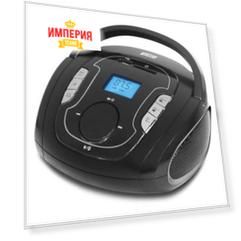 Магнитола Mystery BM-6008UB черный/серебристый