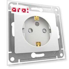 Механизм розетки Schneider Electric GLOSSA GSL000145,16А, с защитной шторкой, с заземлением, белый