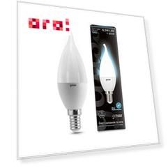 Светодиодная лампа Gauss Black LED Candle Tailed E14 6.5W 4100K 104101207