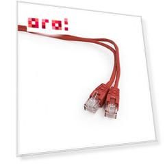 Патч-корд UTP 0.25м красный