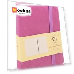 Записная книжка А6- 96л лин. "JOY BOOK. Розовый вереск" 7БЦ, иск.кожа, тонир.блок 70гр/м2, скругл.углы, ляссе, резинка, карман на задн.форзаце