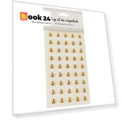 Наклейки звезды золото, 45 шт
