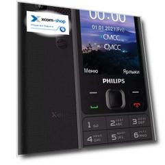 Мобильный телефон Philips Xenium E185 32Mb черный моноблок 2Sim 2.8" 240x320 0.3Mpix GSM900/1800 MP3 FM microSD max16Gb