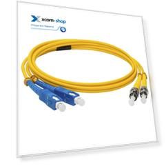 Кабель патч-корд волоконно-оптический Lanmaster LAN-2ST-2SC/SU-5.0 LSZH, дуплексный, ST/UPC-SC/UPC, SM, 5.0 м