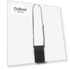 Сумка-планшет из тисненой искусственной кожи черная Gulliver