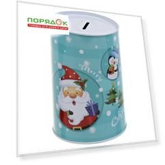 Копилка Дед Мороз, 10х15 см, металл, Y4-5603
