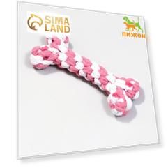 Игрушка канатная "Плетёная кость", до 15 см, до 60 г, микс цветов