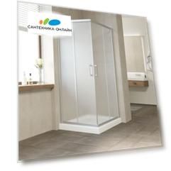 Душевой уголок Vegas Glass ZA NOVO 120 07 10 профиль хром матовый, стекло сатин матовый