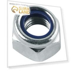 Гайка Steelrex, со стопорным кольцом, DIN985, оцинкованная, М24, 50 шт