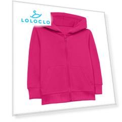 Кофта на молнии с капюшоном (18-24м Фуксия) LOLOCLO