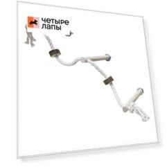 PetStandArt Жердочка тройная с канатом для попугаев