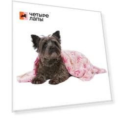 Rurri Плед для кошек и собак мелких и средних пород, 100х70 см, розовый