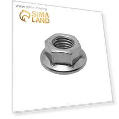 Гайка Steelrex, с фланцем, DIN6923, оцинкованная, М5, 1000 шт
