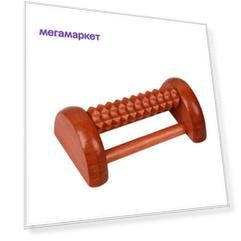 Массажёр для ног «Барабан», 1 ролик с шипами, деревянный