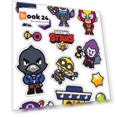 Интерьерные наклейки. Brawl Stars Ворон, Биби, Рико, Дэррил, Карл, Мортис, Макс и Поко. NA0002