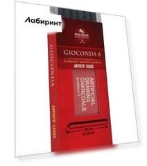 Уголь художественный искусственный для цанговых карандашей 8673, H, 6 штук