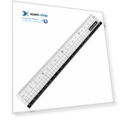 Линейка BRAUBERG 210742 пластик 20 см , прозрачная, черно-белая печать, европодвес