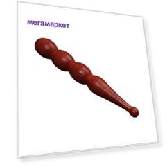 Массажёр «Кегля», деревянный, универсальный, 15,5 × 2,5 см, цвет «красное дерево»