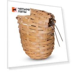 Triol Гнездо-корзина для птиц из лозы, d 70х110 мм