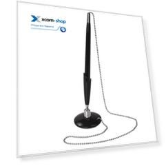 Ручка шариковая BRAUBERG Стенд-Пен Блэк1 BRAUBERG 140889 настольная, цепочка, корпус черный, линия письма 0,5 мм, синяя