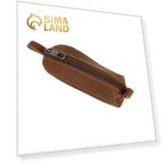 КЛК-103 Ключница, отдел на молнии, цвет коричневый пулап (плетенка) 6х15,6х5см