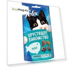 Felix Хрустящее лакомство / Лакомство Пурина Феликс для взрослых кошек с рыбой