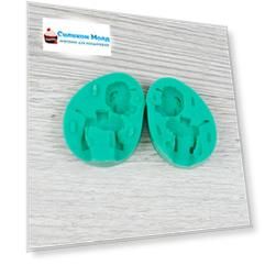 Силиконовый молд Собачка в бейсболке 3D