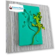 Силиконовый молд Ящерка 3D