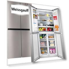 Отдельностоящий холодильник с инвертором Weissgauff WCD 486 NFX