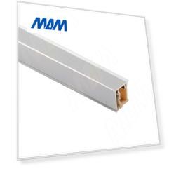 Плинтус алюминиевый квадратный  L=4,2м, алюминий матовый (77.0007.TR 4,2M)