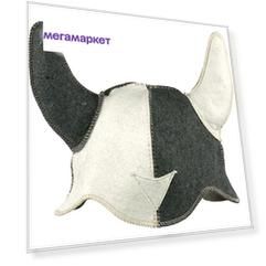 Шапка для бани Rusher Викинг 1034038 onesize черный, белый