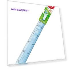 Линейка канцелярская с держателем 30см MAPED Greenlogic, прозрачная 270300