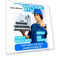 Курьерский пакет почтовый 240х320 мм+40 мм. Комплект 100 штук